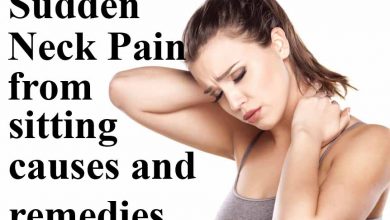 Sudden Neck Pain from sitting causes and remedies