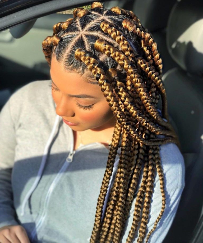 Box Braids VS Knotless Braids How To Differences Styles   Chunky Box Braids  768x922 