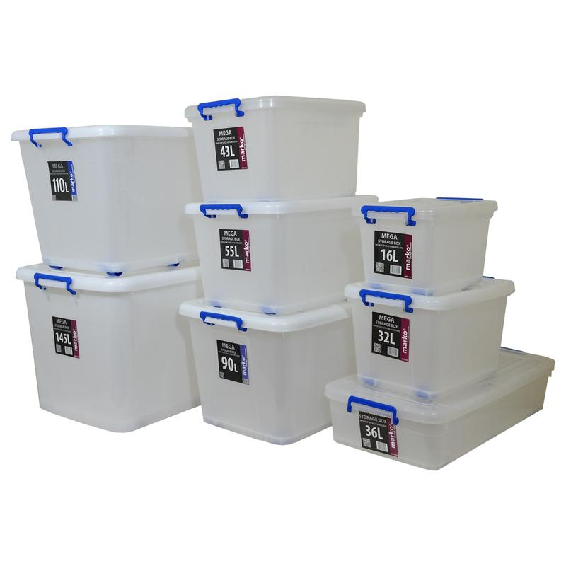 Plastic storage boxes