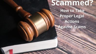 taking proper legal actions against scams