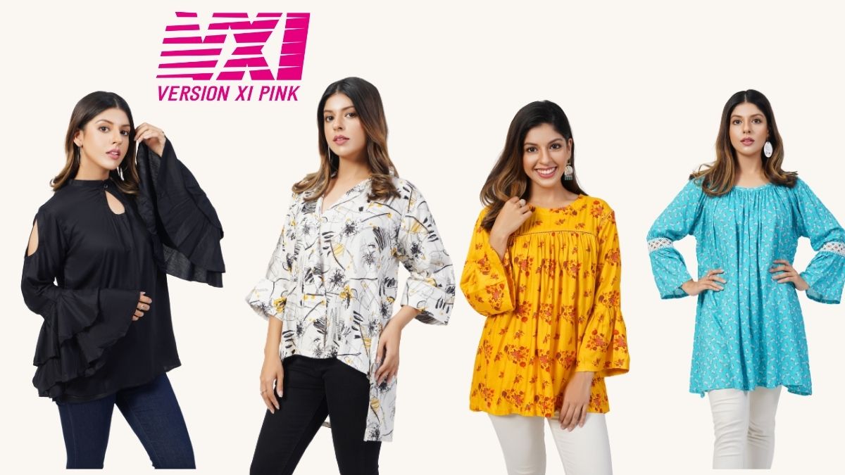 Version XI Pink New Tops Collection For Girls