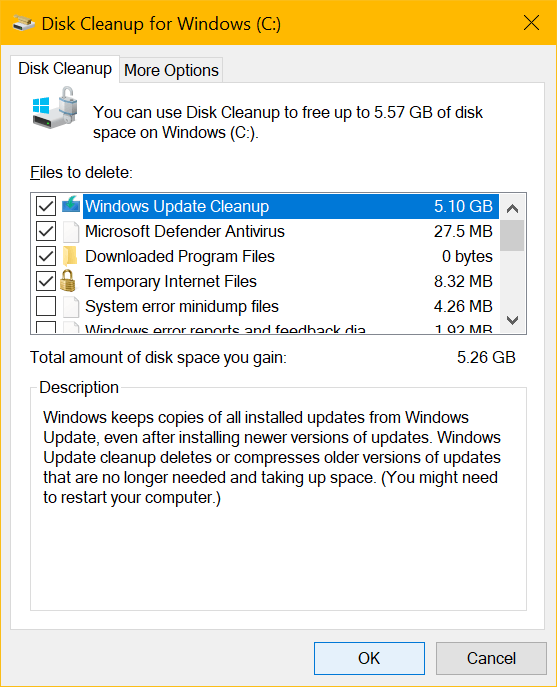 Disk Cleanup for Windows