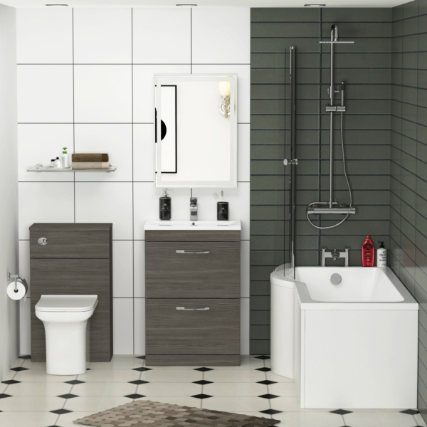 Bathroom suites with vanity units