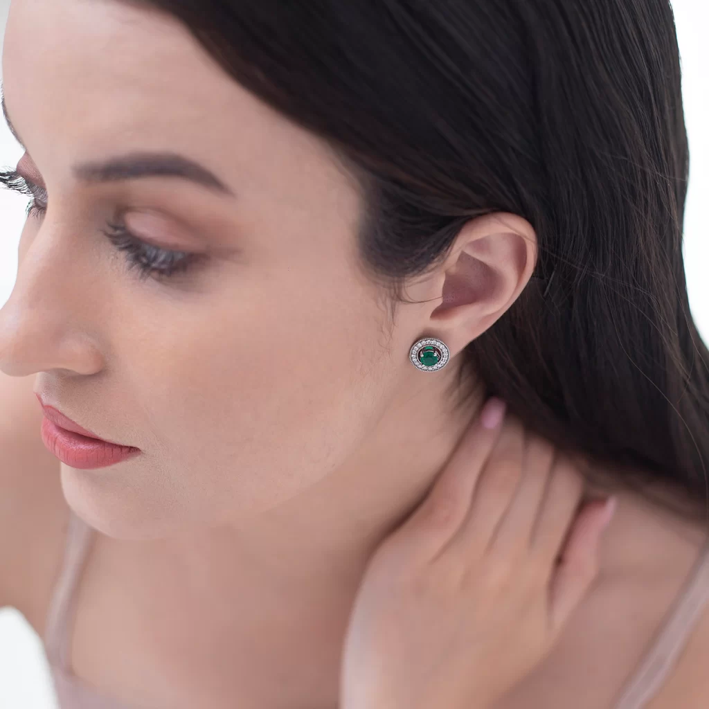 Ear Studs made of Gemstone