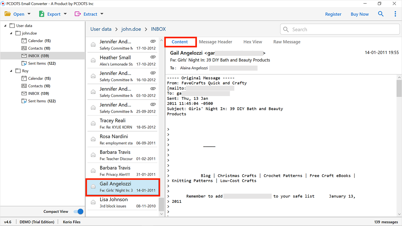 select required kerio emails
