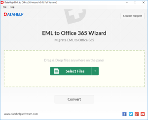 step 1 to import eml file into office 365