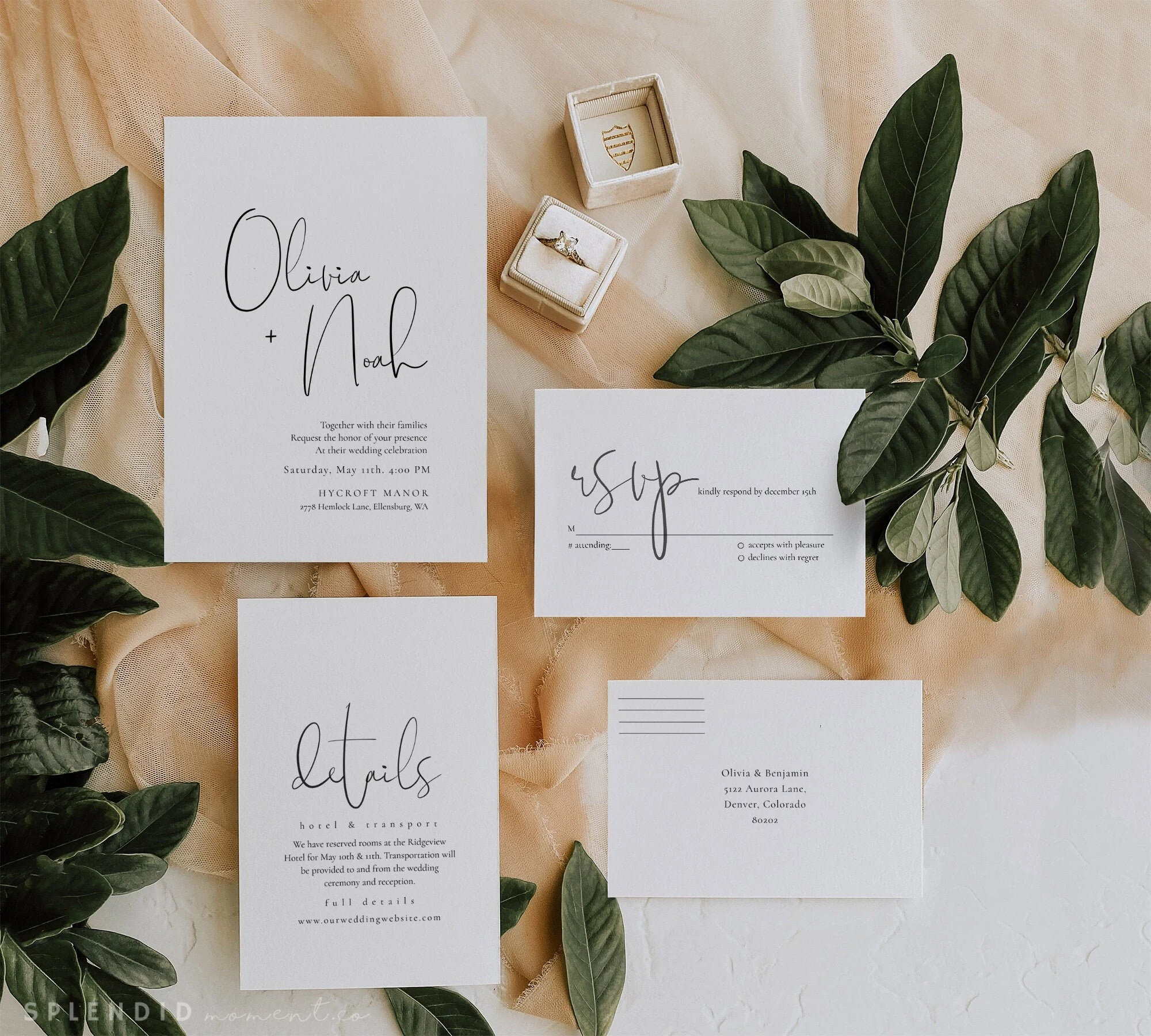 minimal wedding invitations