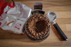 grinding coffee beans